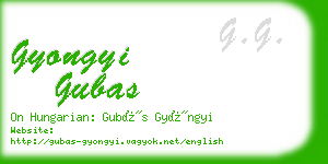 gyongyi gubas business card